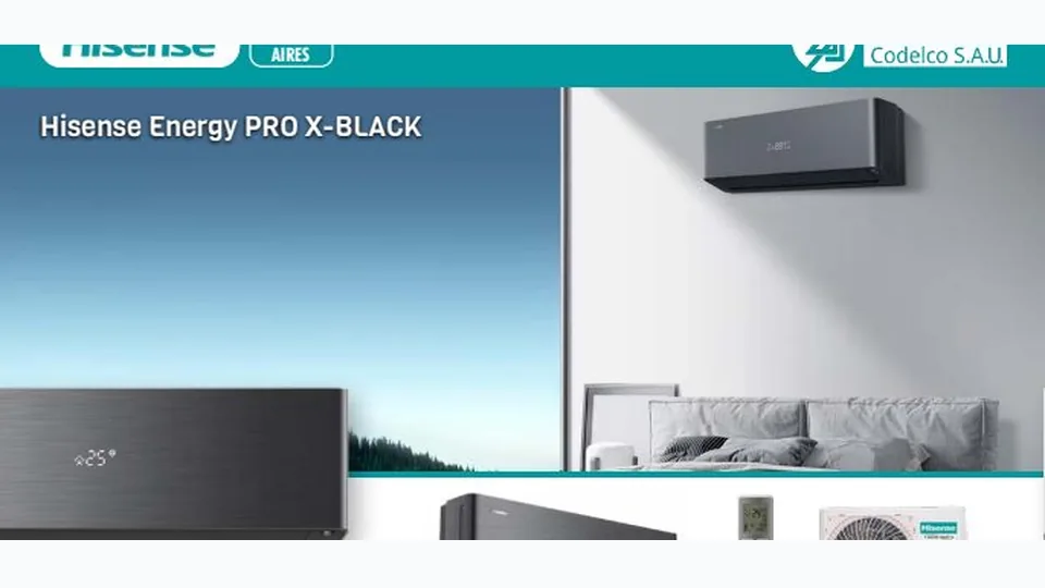 Hisense Energy Pro X Black, imagen de la gama del catálogo técnico